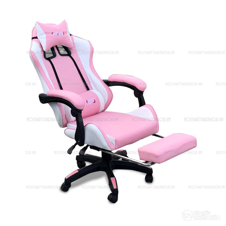 ghế xoay văn phòng màu hồng